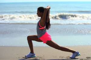 woman stretching